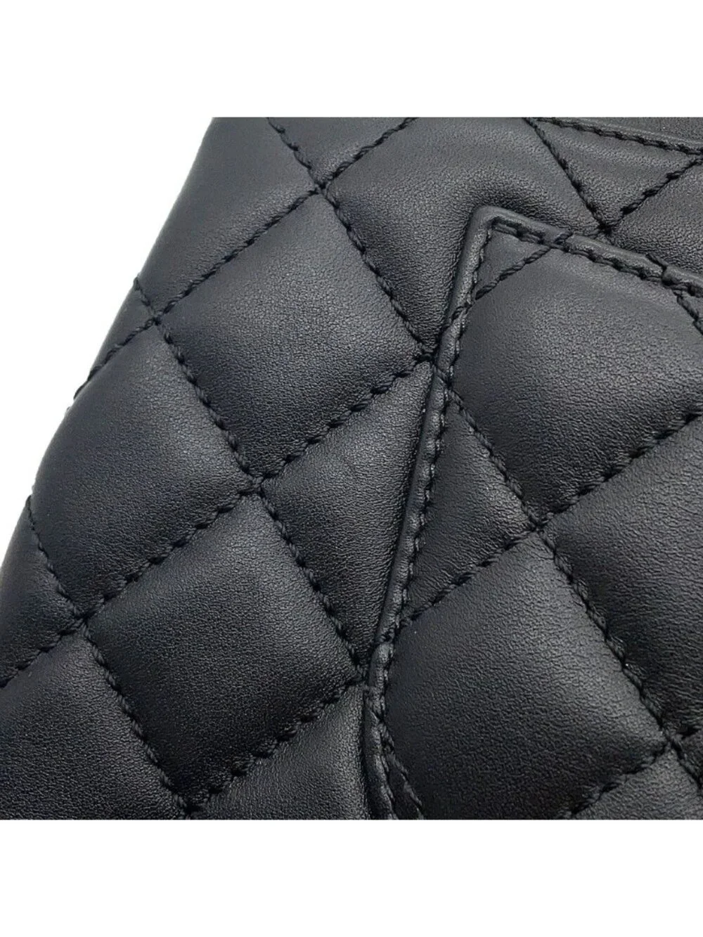 Chanel Quilted CC Logo Coco Handle Lambskin 2-Way Shoulder Bag Black
